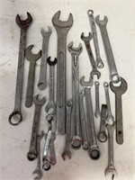 Assorted style and brand wrenches