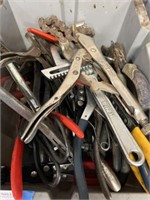 Large assortment of pliers and other