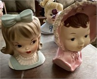 Head vases, small child’s collectible plates,