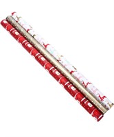(2) 3 packs Christmas Wrapping Paper Rolls Set