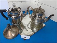 2 Silver tea pots