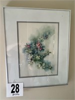 Signed Framed Watercolor - Bonnie Woodcock (R 1)