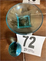 Vintage Blue Bowl And Ball (R 2)