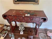 Hand Painted (2) Drawer Table (48 x 16 x 32) (R