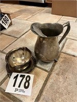 Silverplate Gravy Boat And Pitcher (Needs Repair)