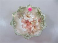 Vintage RS Germany Footed Bowl with Flower Design