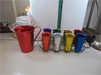 Vintage Color Craft Aluminum Water Pitcher with