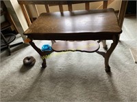 Oak Library Table - 47" Wide, Claw Foot