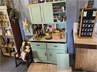 Green Painted Kitchen Cupboard -