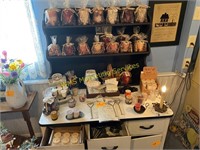Cabinet Contents - Decorative Candles, Craft Items