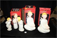 Ceramic Taper Candle Holders-Angels-3 boxes total