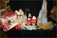 Christmas Décor; Bulbs; Silver Trees; Santa Bowl