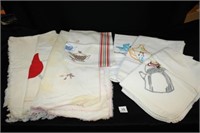 Embroidered Tea Towels; Kitchen items and birds