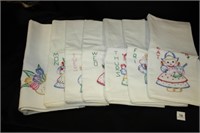 Day of the week embroidered Tea Towels (7)