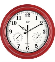 SEALED BEW 18IN OUTDOOR SILENT WALL CLOCK W/