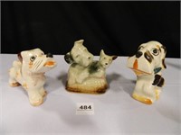 Dog Figurines; Made in Occupied Japan; (3);