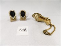 Antique Glove Clip; Women's Cuff Links;