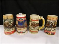 Budweiser Mugs; (4); 2001 Holiday Stein; 1986;