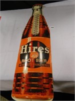 Hires Root Beer Sign w/Thermometer; Made in USA;