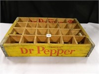 Wooden Dr. Pepper Crate; Holds 24 Bottles;