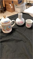 Pretty teapot(Windsor) / flower set