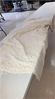 Heavy crocheted table cloth