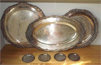 SILVER SERVING TRAYS