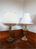 2 LAMPS - GOLD AND BRONZE