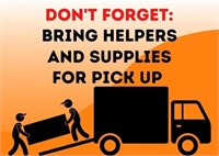 We DO NOT supply boxes or packing for pickup!!