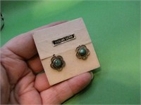 1960's Sterling Silver Screwback Earrings from