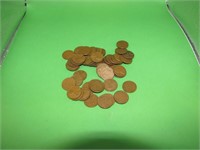 50 Wheat Pennies (5=teens-5 twenties-5 30's and 35
