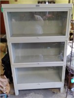 METAL CABINET WITH GLASS FRONTS