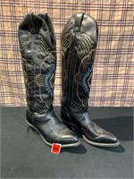 Black Cowgirl Boots Women's Size 7