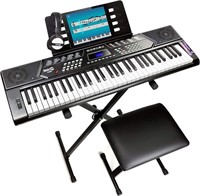 Keyboard Piano With Pitch Bend Kit, Piano Bench