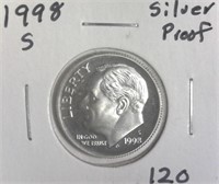 1998-S Silver Proof Roosevelt Dime