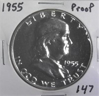 1955 Proof Franklin Half Dollar