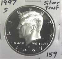 1997-S Silver Proof Kennedy Half Dollar