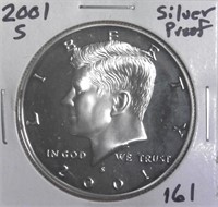 2001-S Silver Proof Kennedy Half Dollar