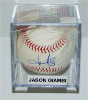 NY YANKEES JASON GIAMBI AUTOGRAPH MLB BASEBALL JSA