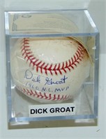 DICK GROAT AUTOGRAPH MLB BASEBALL COA