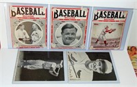 3 BASEBALL MAGAZINE COVERS 2 WHO'S WHO PAGES