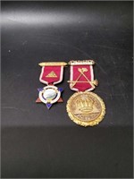 Two Rare Masonic Founder & Secundus Medals.