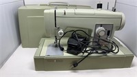 Sears Kenmore Sewing Machine in Case Avocado Green