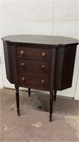 Antique Mahogany Sewing Chest Table Cabinet
