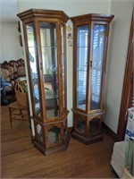 Two modern Curio cabinets