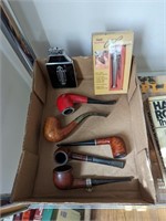 Tray lot of vintage pipes
