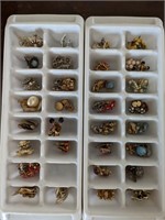 Ice cube trays of vintage earrings