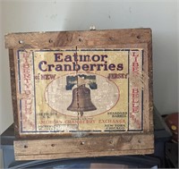 Early Wooden Cranberries crate General Store