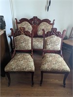 Group of 4 victorian chairs