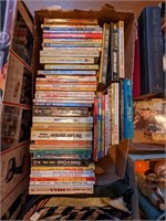 Tray lot of old books westerns etc